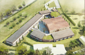 Vue du ciel du projet de résidence à Chambretaud - DGA Architectes