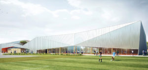 Salle multisport de Bellevigny imaginé par les architectes de DGA les Herbiers