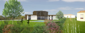 Maison de quartier avec piscine réalisée par DGA Architectes